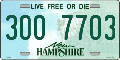 NH license plate 3007703