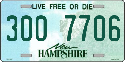 NH license plate 3007706