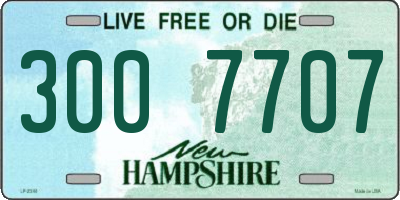 NH license plate 3007707
