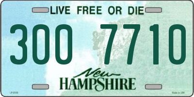 NH license plate 3007710
