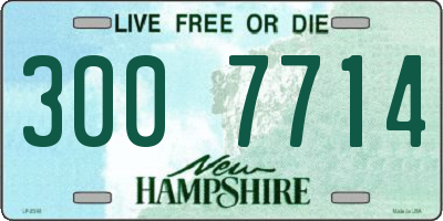 NH license plate 3007714