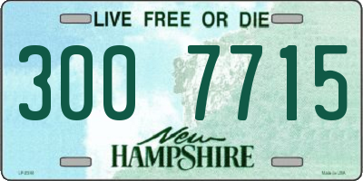 NH license plate 3007715