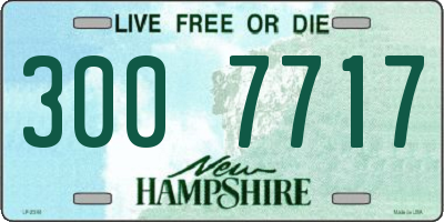 NH license plate 3007717