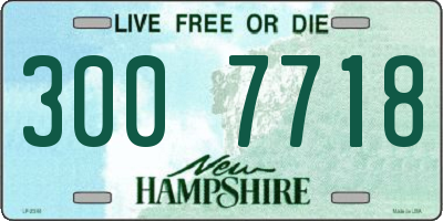NH license plate 3007718