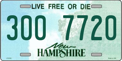 NH license plate 3007720