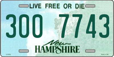 NH license plate 3007743