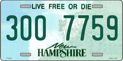NH license plate 3007759