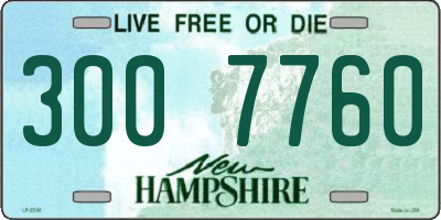 NH license plate 3007760