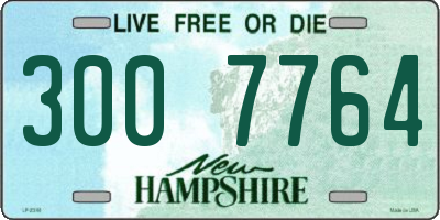 NH license plate 3007764