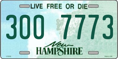 NH license plate 3007773