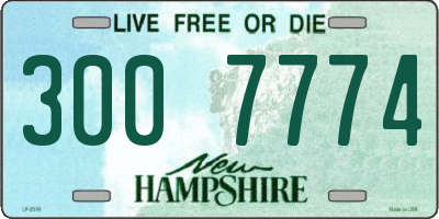 NH license plate 3007774