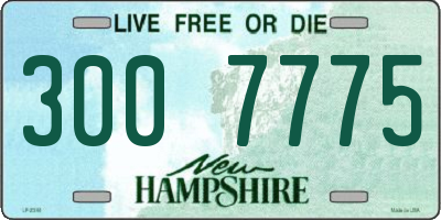 NH license plate 3007775
