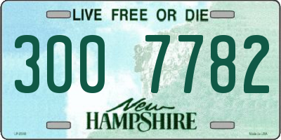 NH license plate 3007782