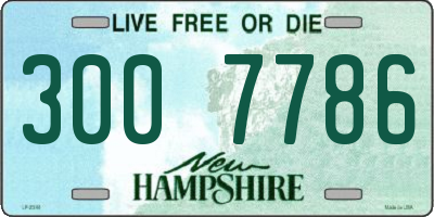 NH license plate 3007786