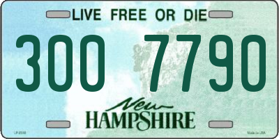 NH license plate 3007790