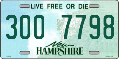 NH license plate 3007798