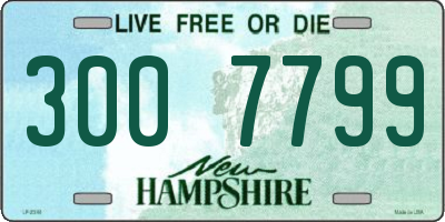 NH license plate 3007799