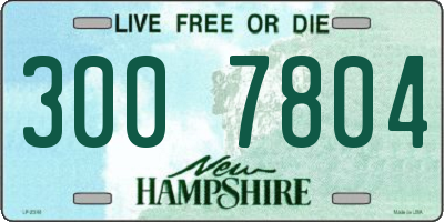 NH license plate 3007804