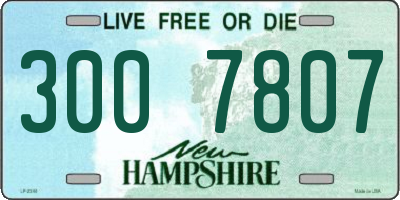 NH license plate 3007807