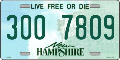 NH license plate 3007809