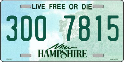 NH license plate 3007815