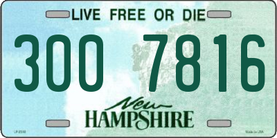 NH license plate 3007816
