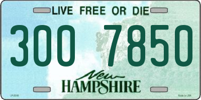 NH license plate 3007850
