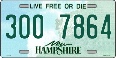 NH license plate 3007864