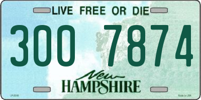 NH license plate 3007874