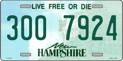 NH license plate 3007924