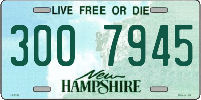NH license plate 3007945