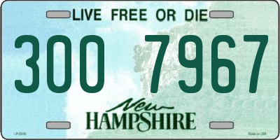 NH license plate 3007967