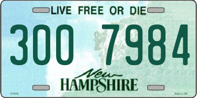 NH license plate 3007984