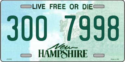 NH license plate 3007998