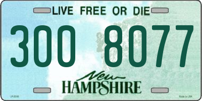 NH license plate 3008077