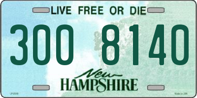 NH license plate 3008140