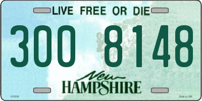 NH license plate 3008148