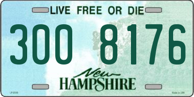 NH license plate 3008176