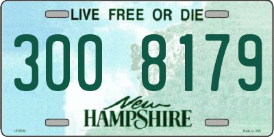 NH license plate 3008179