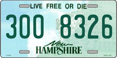NH license plate 3008326