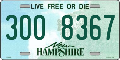 NH license plate 3008367