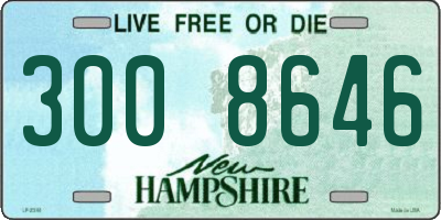 NH license plate 3008646