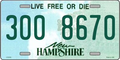 NH license plate 3008670