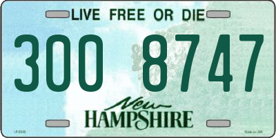 NH license plate 3008747