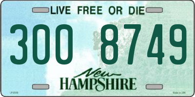 NH license plate 3008749