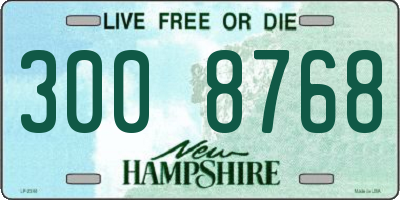 NH license plate 3008768