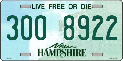 NH license plate 3008922