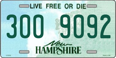 NH license plate 3009092