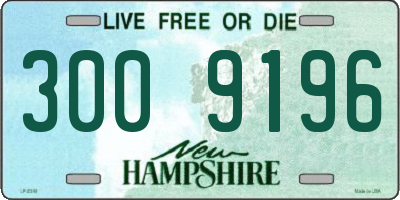 NH license plate 3009196