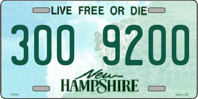NH license plate 3009200